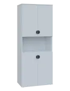 TN 5 - 74DN kancelářská skříň, 4-dveřová/nika, 1822x720x400, bílá